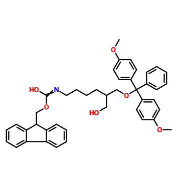 CAS: 147190-32-7 1-O-DiMethoxytrityl-2-(N-FMoc)-4-AMinobutyl)-1,3-propandiol, 90 procent är vit till gul fast